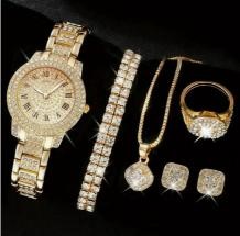 Jewelz Merchants Gold-Tone 5-Piece Jewellery Set – FREE $10 Jewellery Box