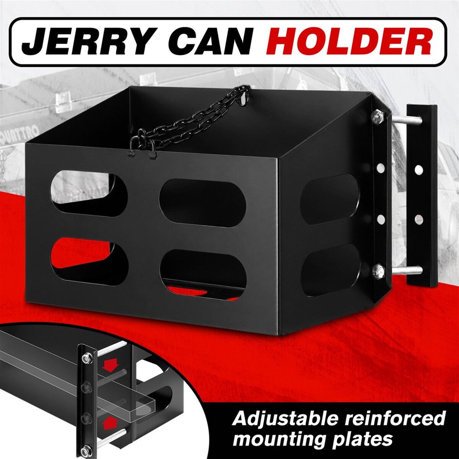 Universal Jerry Can Steel Fuel Jug Water Container Carrier Chain Caravan RV