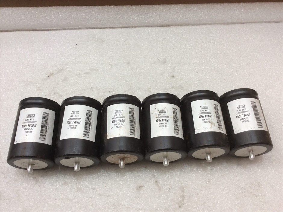 Nippon Chemi-Con U36L 400V 7900µF Electrolytic Capacitors (Lot of 6)