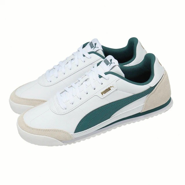 PUMA Turino II OG Shoes, Size US11, White/Emerald Ice/Snow/Gold (17), 23320