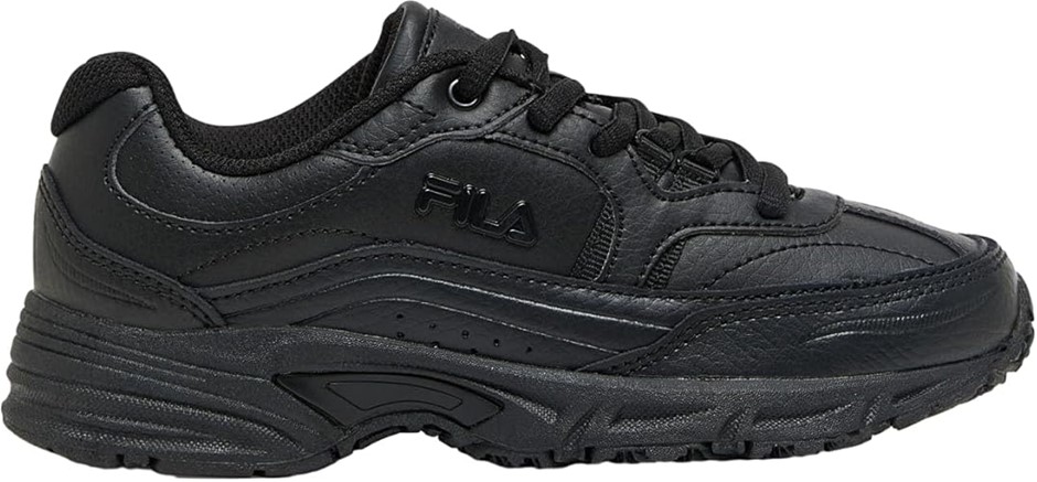 FILA Kids' Graduate Strap Sneakers, Size US4 (Big Kid) / EU36, Black. NB: s