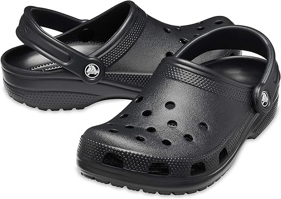 CROCS Unisex Adult Classic Clogs, Size US m5/w7, Black (001), 10001. RRP: $