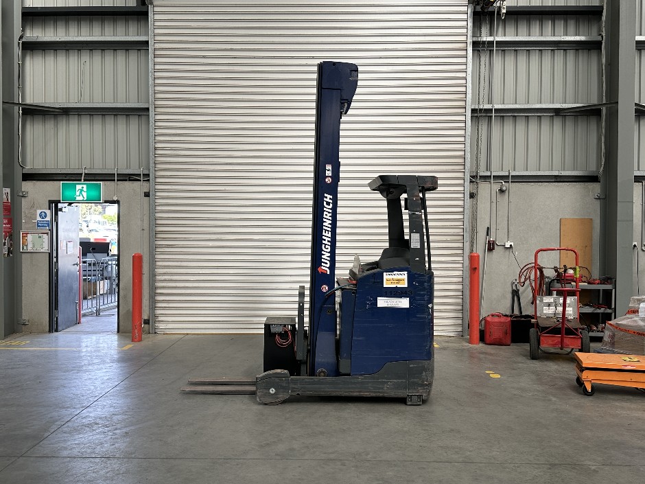 <p>2013 Jungheinrich ETV214 Electric Reach Forklift</p>
