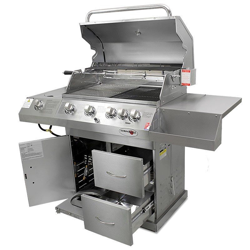 6 Burner Stainless Steel Euro-Grille BBQ