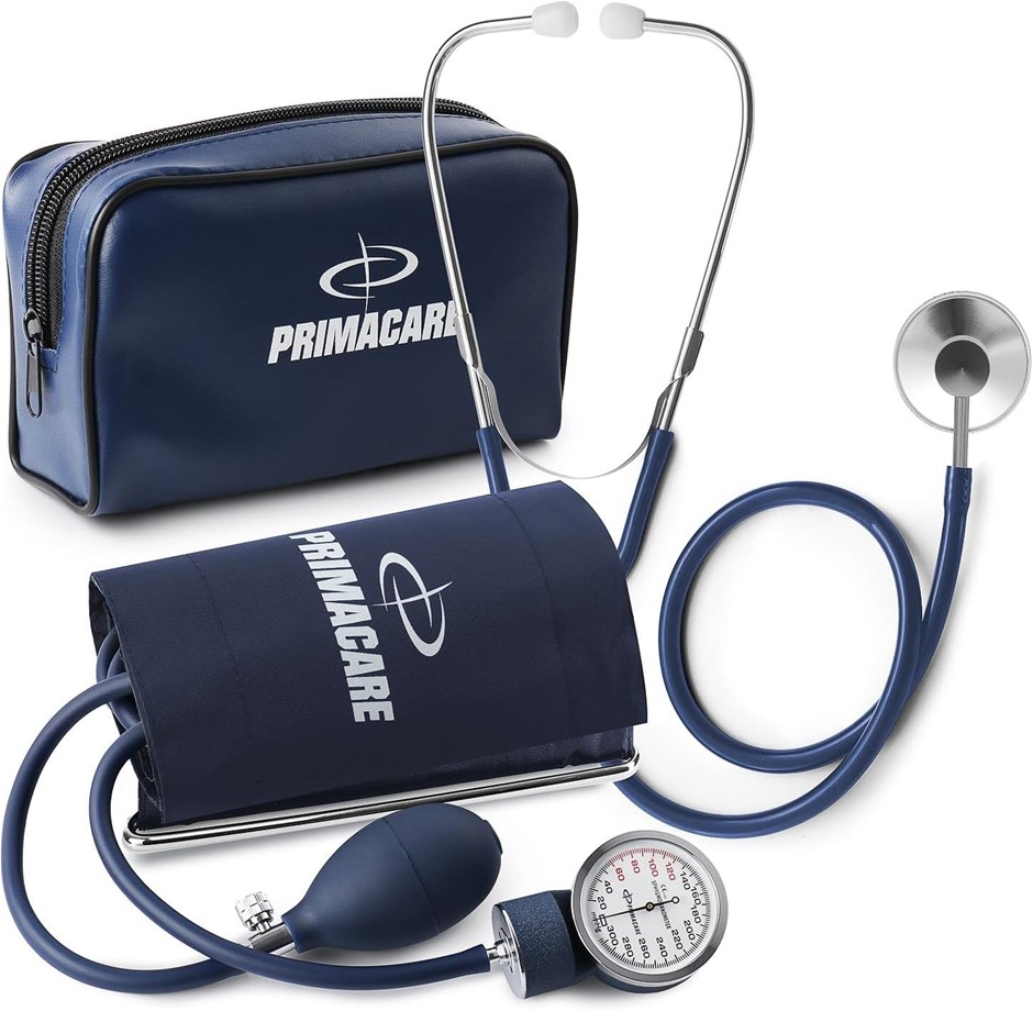 2 x PRIMACARE Classic Series Adult Blood Pressure Kit with D Ring Cuff, Lar