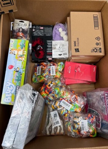 Assorted Box of Childrens Toys incl: Marvel, Bluey, Hasbro Star Wars and mo