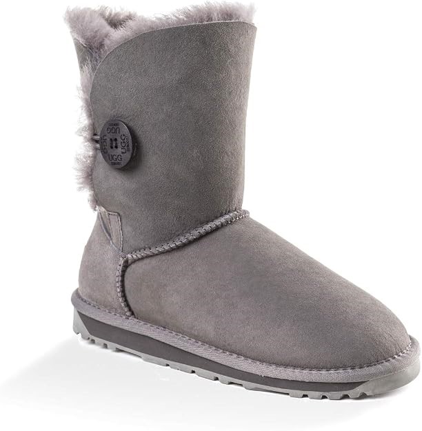 UGG Women's Classic Short Button Boots OB363/Grey UK7