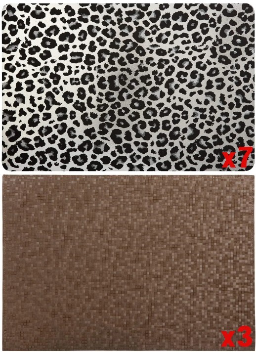 10 x MAXWELL & WILLIAMS Table Accents Placemats – Leopard Silver & Mosaic M
