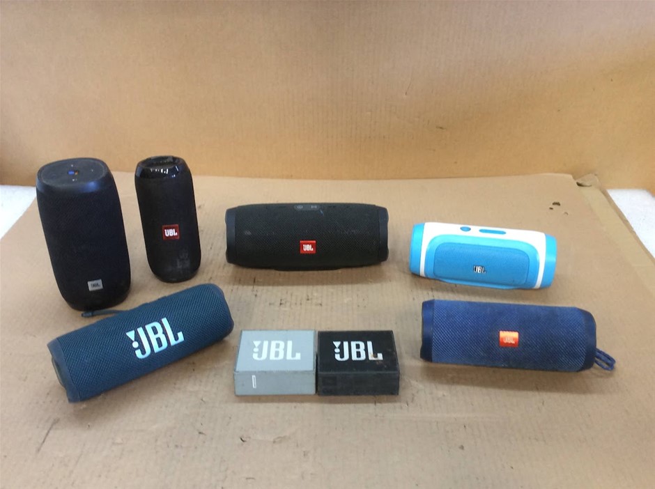 JBL Mixed Model Portable Bluetooth Speakers (Lot of 8)