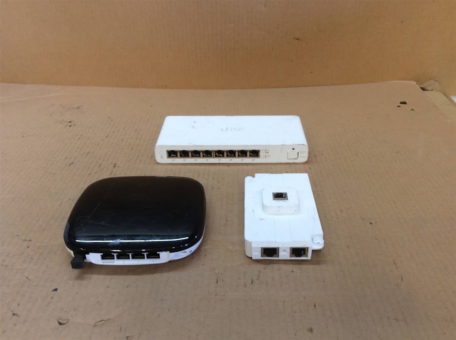 Mixed Brand Network Switch, Router & PoE Injector (Lot of 3)