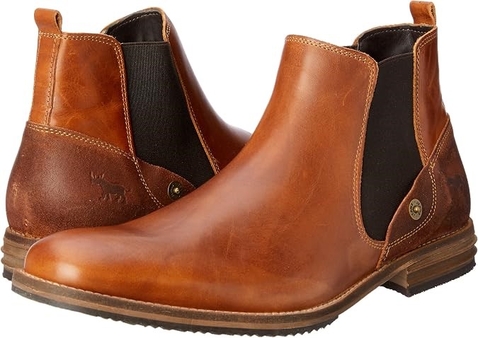 WILD RHINO Men's Hugh Chelsea Boot, EU42/US9, Cognac. Buyers Note - Discou
