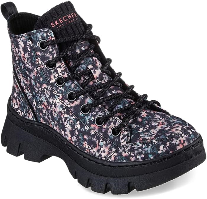 SKECHERS Women's Roadies Surge-Lotsa Flowers Sneaker, US9.5/EU39.5, Black /