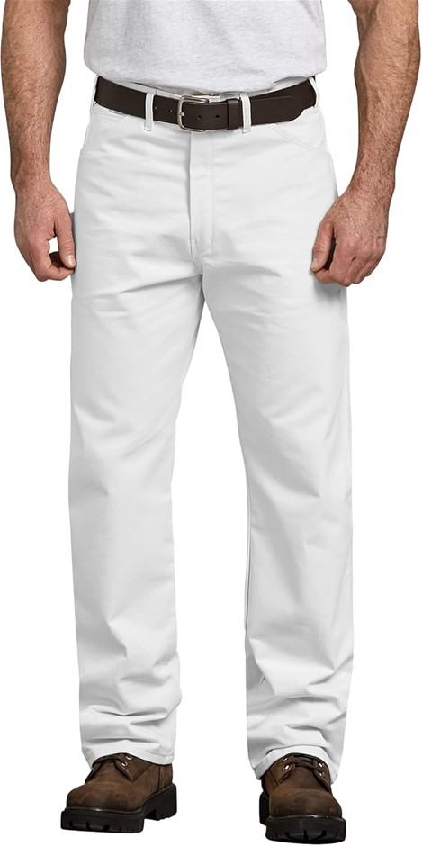 DICKIES Men's Relaxed-fit Painter's Utility Pant, 31W x 30L, White, 1953WH.