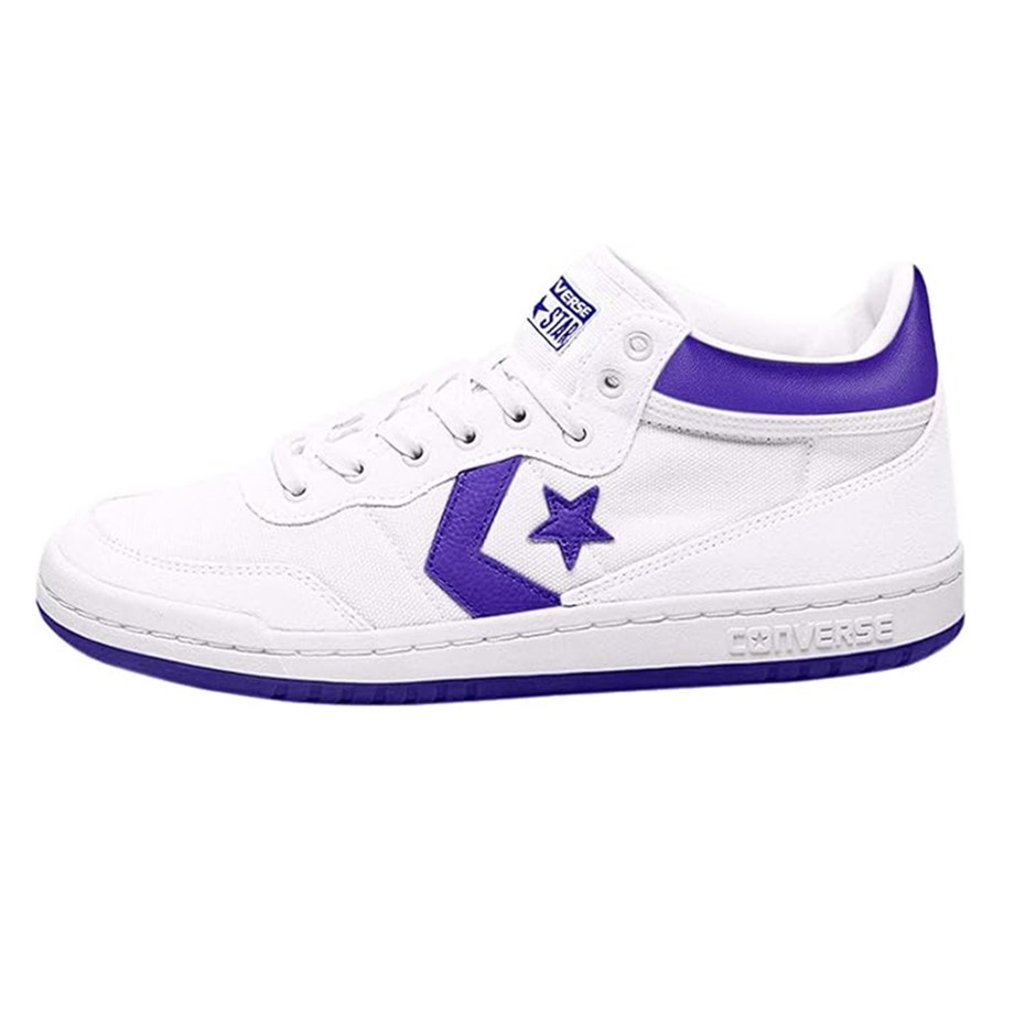 CONVERSE Unisex Fastbreak 83 Mid Leather Shoes, Size UK8.5 / EU43, White/Ca