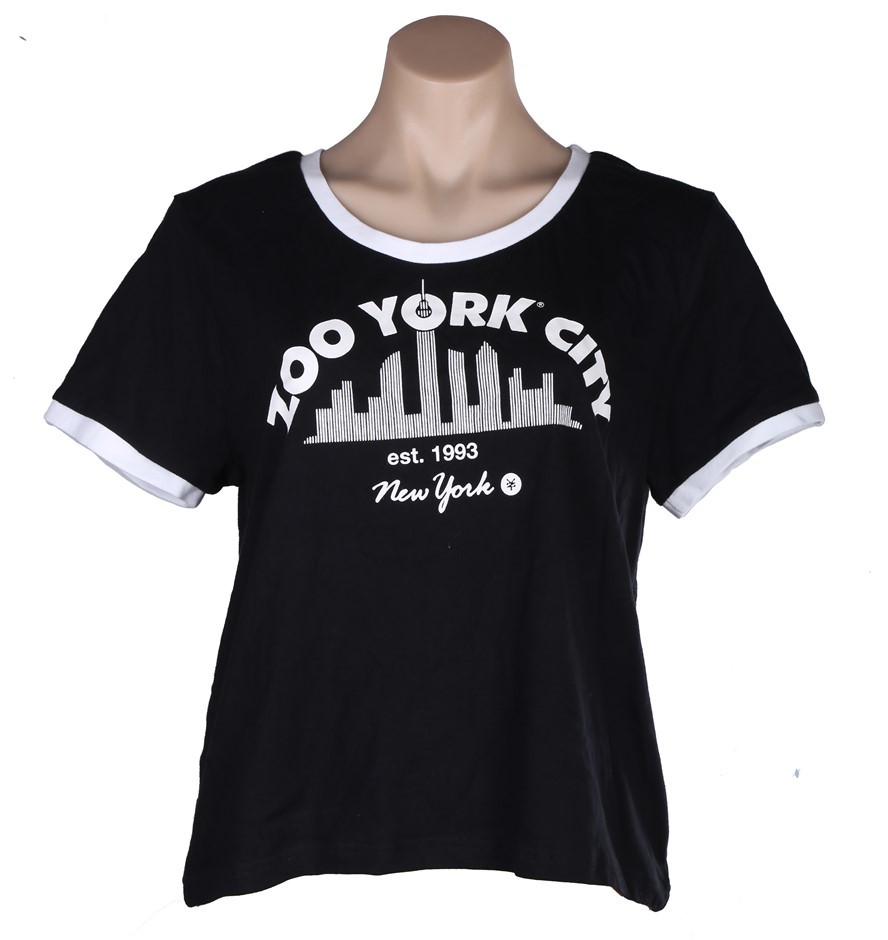 ZOO YORK Women's 2pcs City Crew Neck T-Shirt, Size 12, Black. Buyers Note