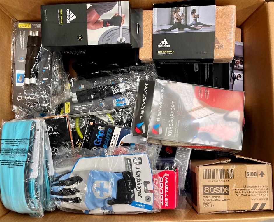 Assorted Sports Products Including ADIDAS, HARBINGER, THERMOSKIN & More. NB