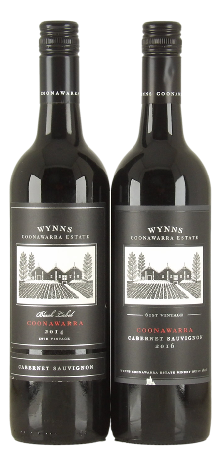 Wynns Coonawarra Estate Black Label Cabernet Sauvignon 2014/16 (2x 750mL)