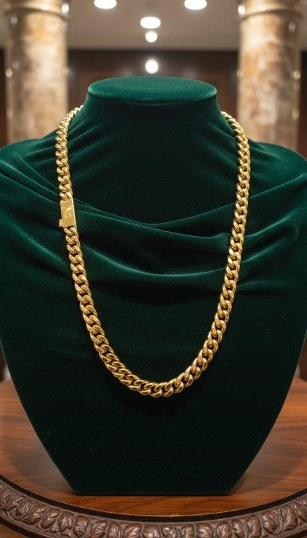 18k Italy Stamped Triple  Yellow Gold Plated Chain-Quality Guarantee-55cm