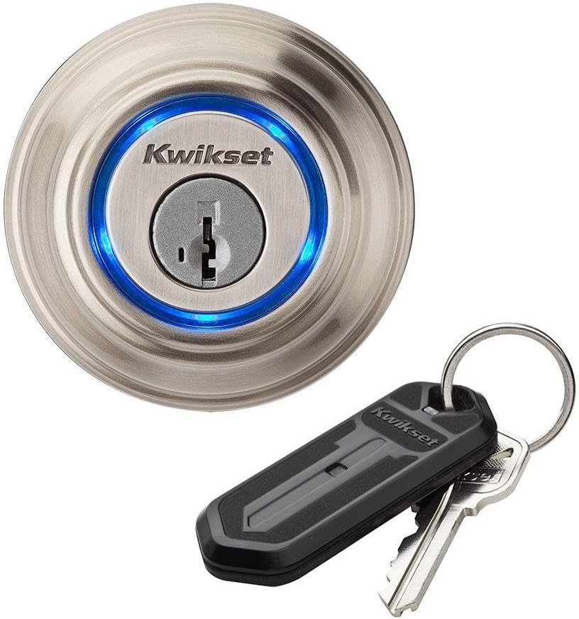 Kwikset Kevo (1st Gen) Touch-to-Open Bluetooth Smart Lock in Satin Nickel