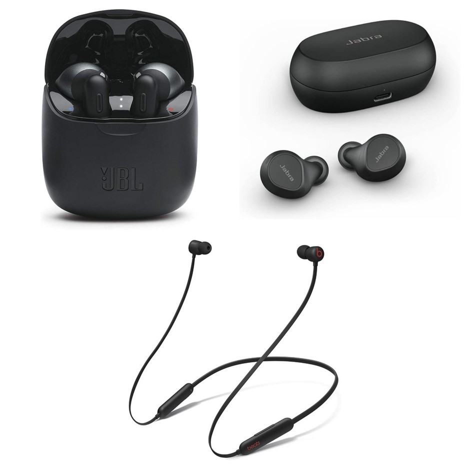 3 x Assorted Earbuds, RRP: -$508, Incl: 1 x Beats Flex Wireless Earphones (