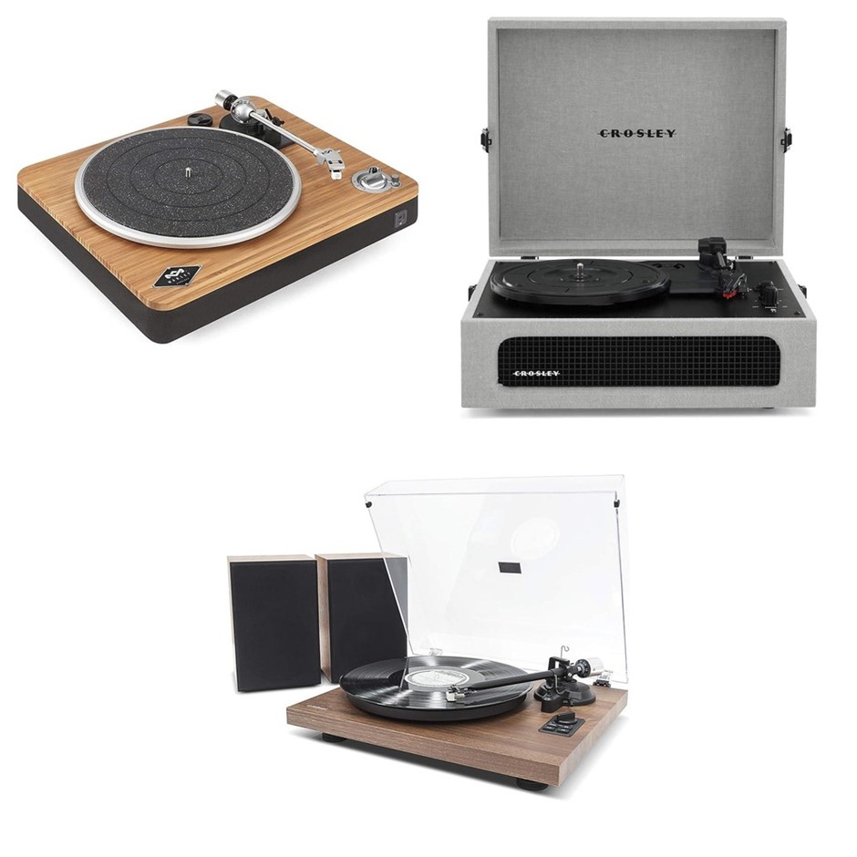 3 x Assorted Turntables, RRP: $777, Incl: 1 x House of Marley Stir It Up Wi