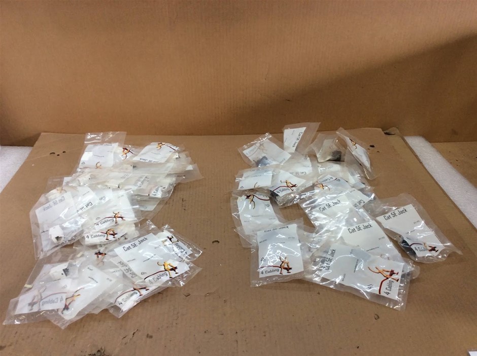 4 Cabling Cat 5E Jack Network Connector - New (Lot of 50)