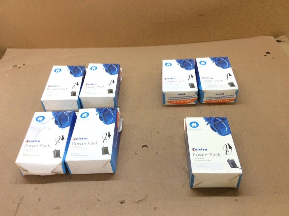 Telstra Power Pack AC Charger And Car Charger - New (Lot of 7)
