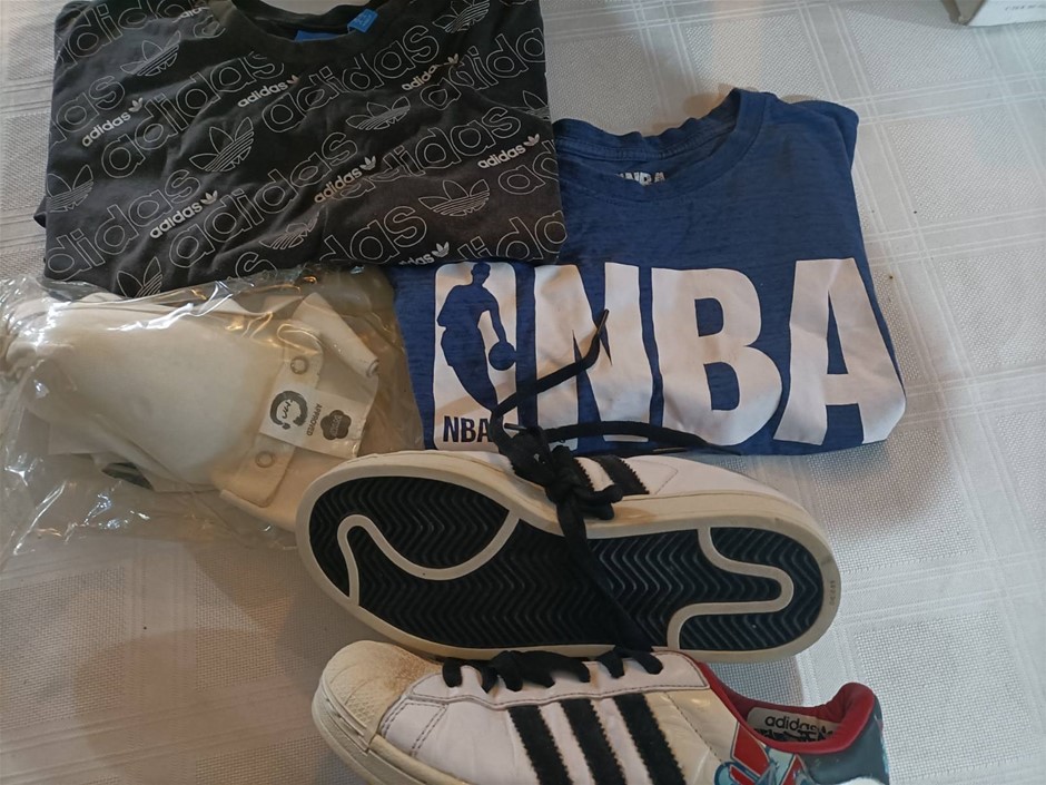 Adidas Scotty 76 Graffiti US 7, Adidas and NBA Shirts M-Xl SMA elastic gr