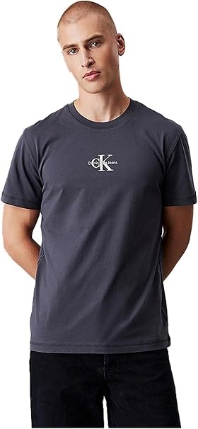 Calvin Klein Jeans Men's Monogram T-Shirt, Ebony, Small