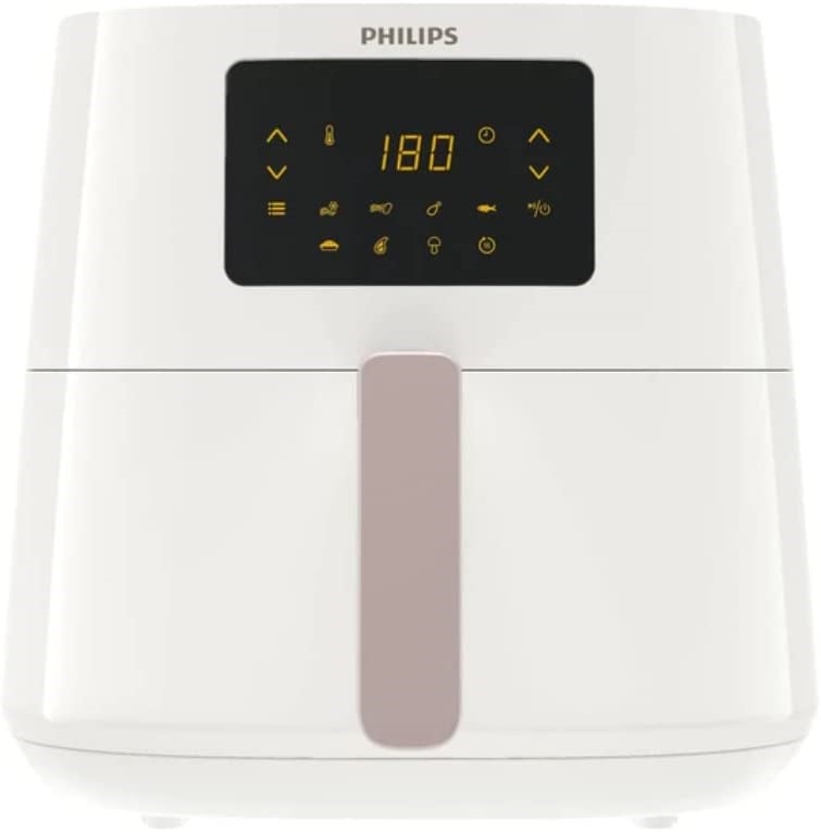 PHILIPS Essential Airfryer w/ Rapid Air Technology, 6.2L, 2000W, White, HD9