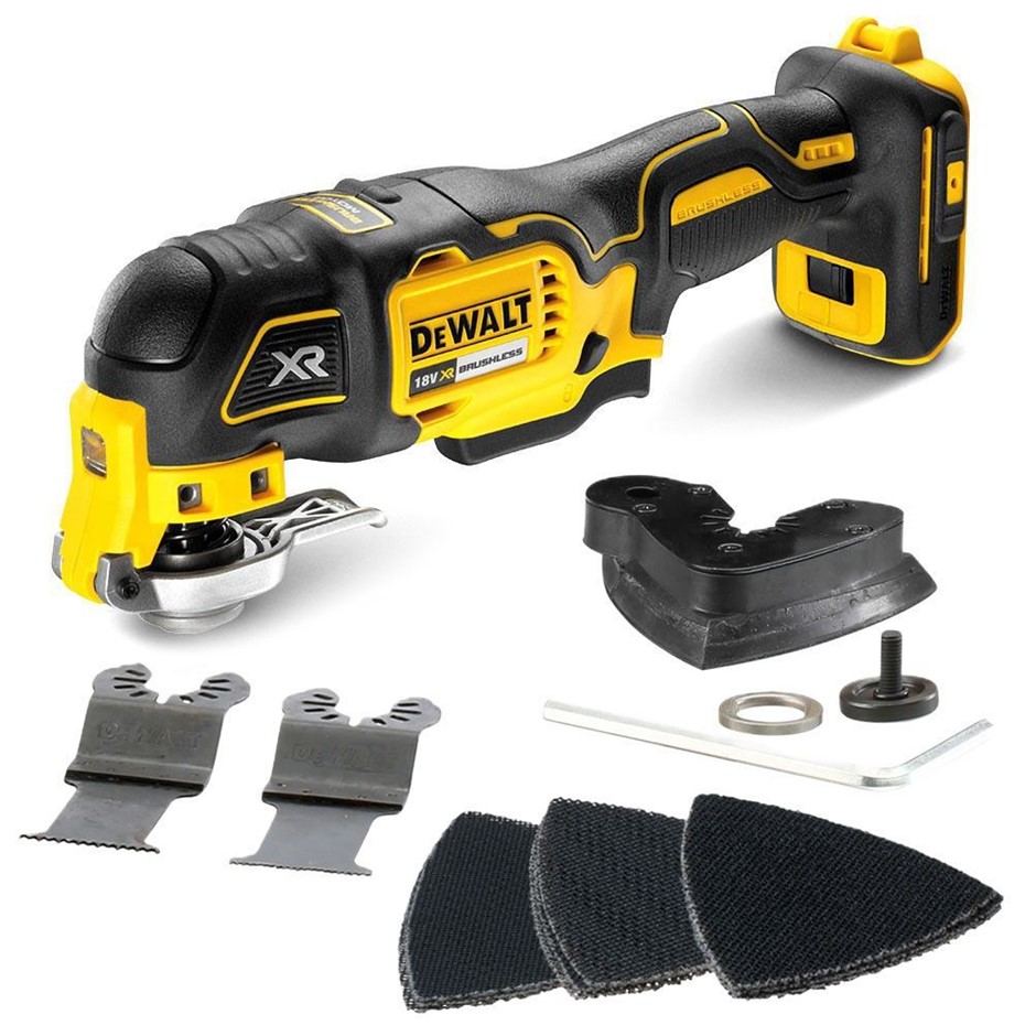 DeWALT 18V XR Li-Ion Cordless Brushless Multi Tool with Speed Selector - Sk
