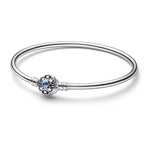 Disney Aladdin Jasmine sterling silver bangle with moonlight blue crystal