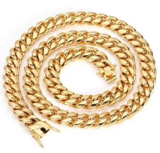 Jewelz Merchants Cuban Link Chain Necklace-Quality Guarantee-66cm-10mm