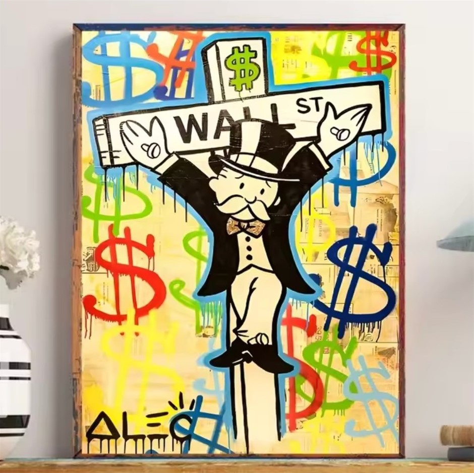 (After) ALEC MONOPOLY "WALL STREET CROSS" Poster Print
