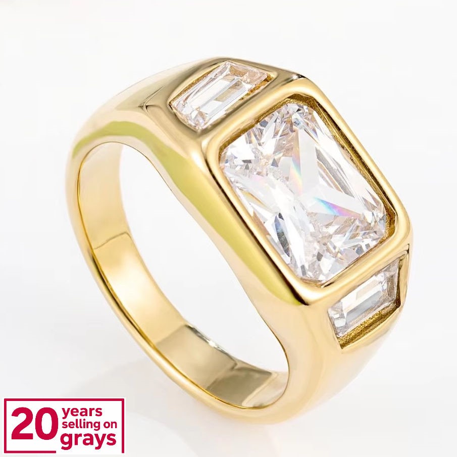 Gold Plated 18k Zircon Gemstone Ring