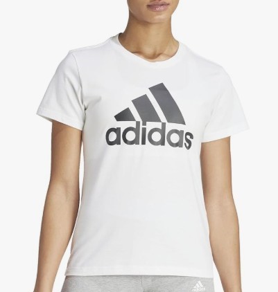 Adidas Sportswear Loungewear Essentials Logo Women's T-Shirt, White/Black,