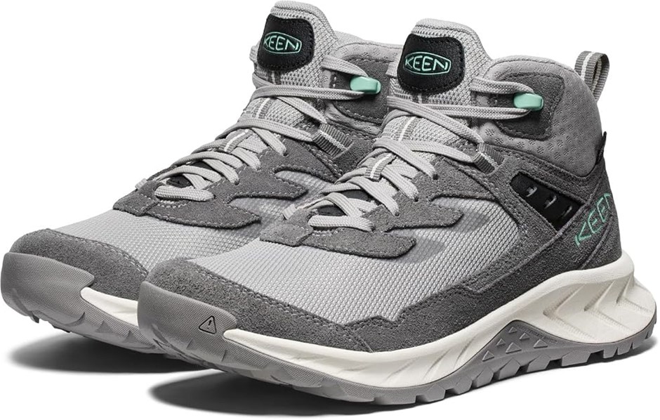 KEEN Women's Hightrail Mid Waterproof Hiking Boot, Alloy/Lichen, US 8.5