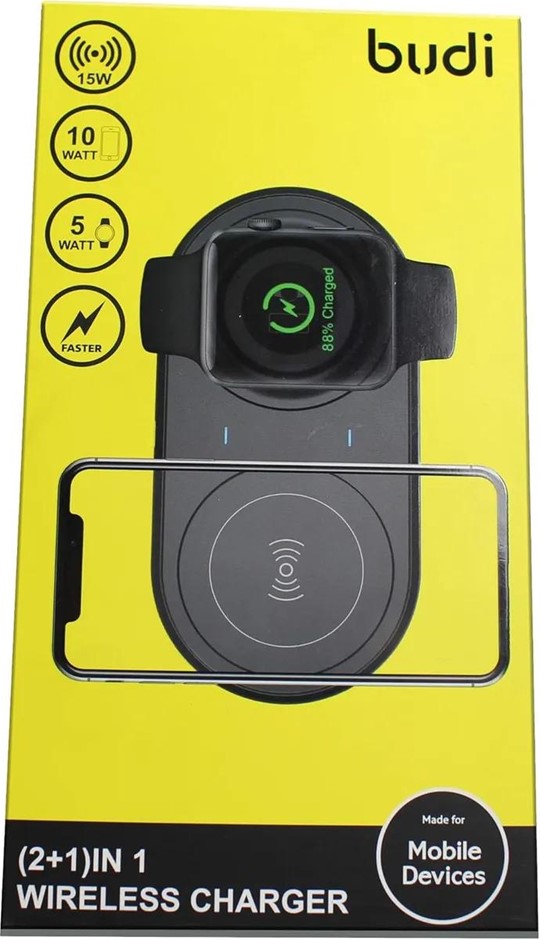 BUDI 15W 2-in-1 Wireless Charger.  Buyers Note - Discount Freight Rates App