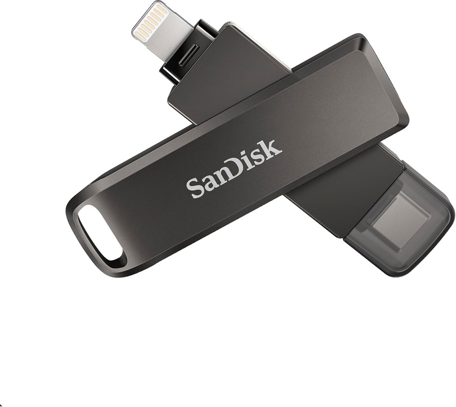 SANDISK iXpand Flash Drive Luxe 128GB 2-in-1 Lightning and USB Type-C conne