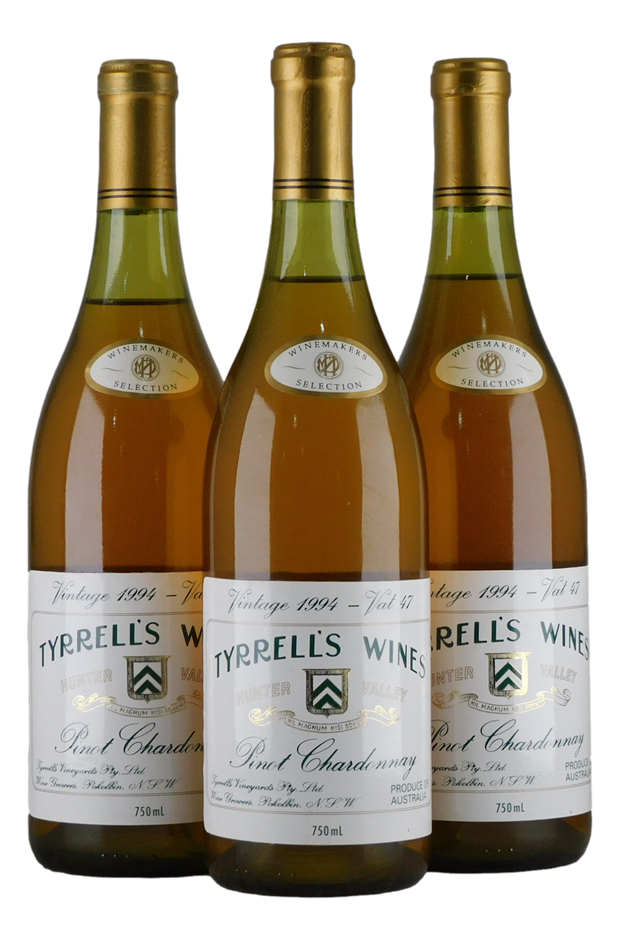 Tyrrell`s Winemakers Selection VAT 47 Pinot Chardonnay 1994 (3x 750mL)