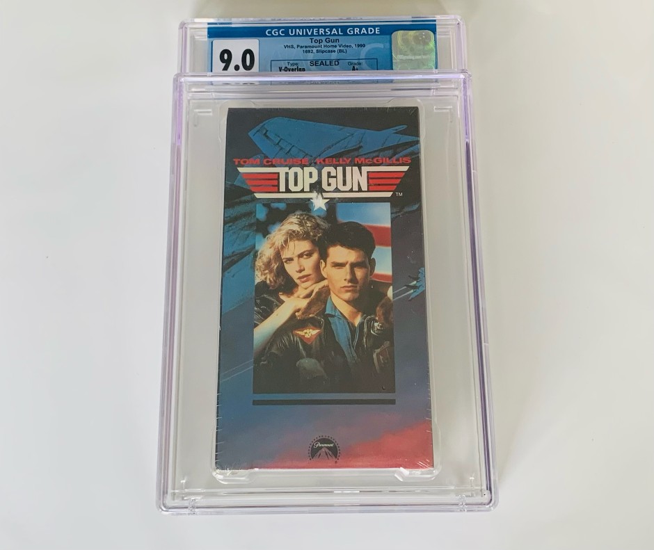 <p>1990 Sealed Top Gun Paramount VHS Movie Mint 9.0 CGC Graded encapsulated