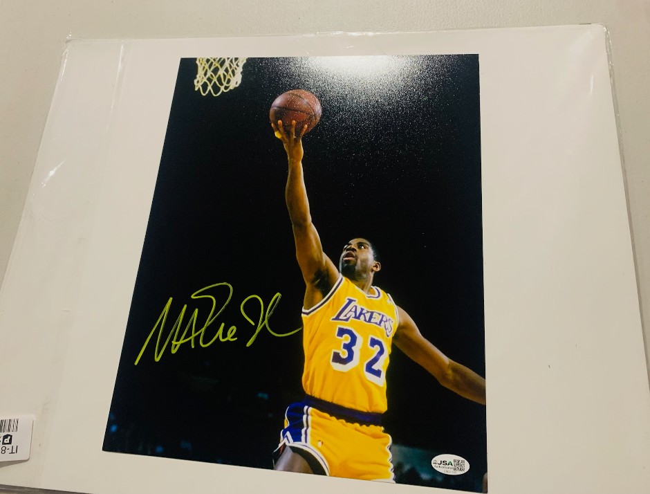Magic Johnson Signed Large Photo  - La Lakers - JSA authentication
