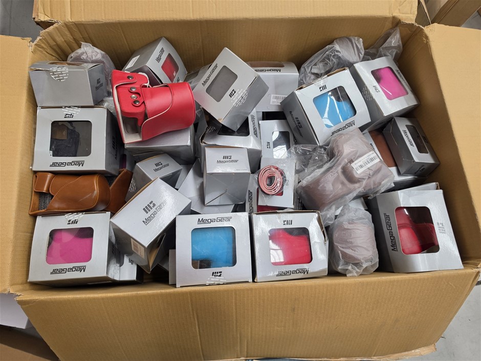 65 x MEGA GEAR Camera Cases, Assorted Size And Colour.