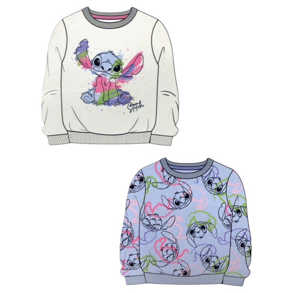 2-Pack DISNEY Kids' Character Sweaters, Size 4, White (Stitch). NB: faint m