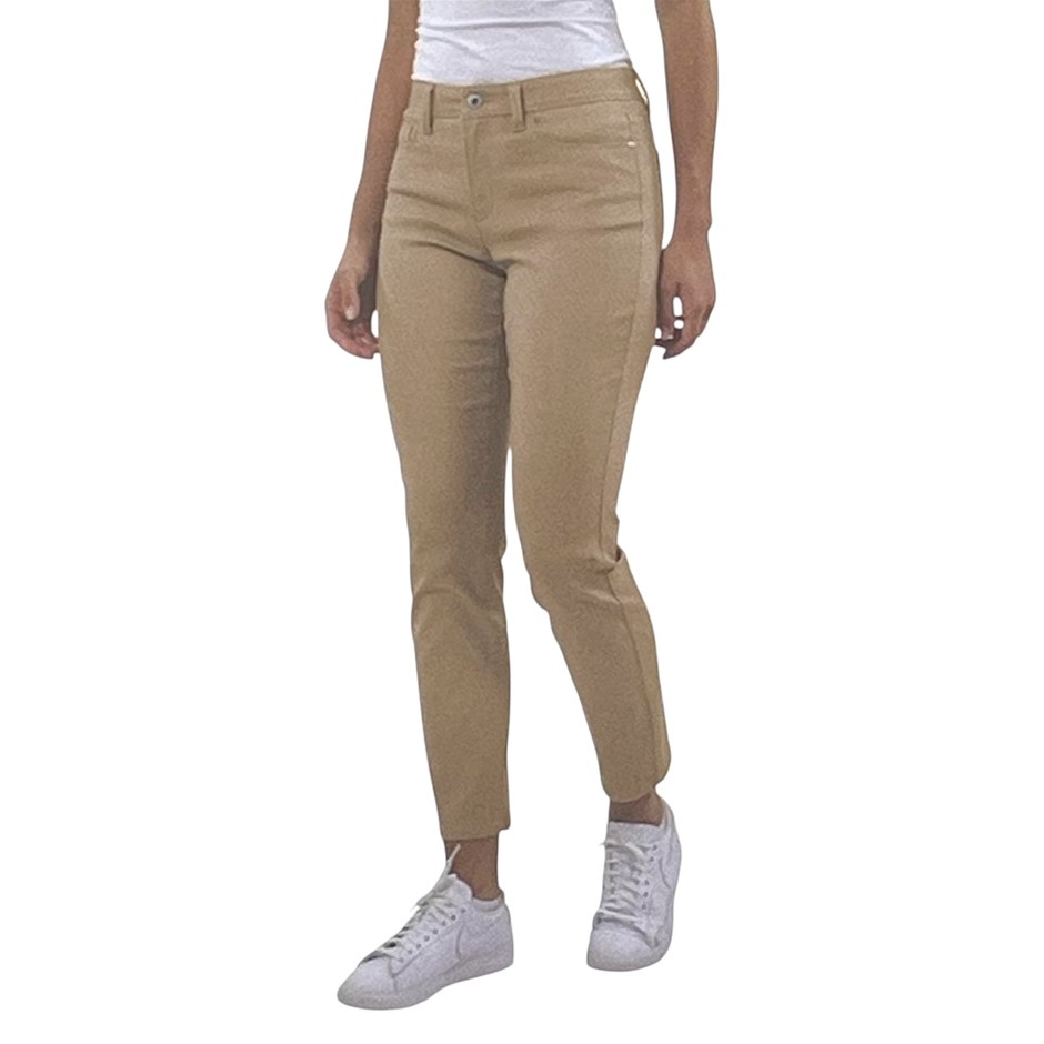 JACHS GIRLFRIEND Women's Ankle Pants, Size 10, Stone.