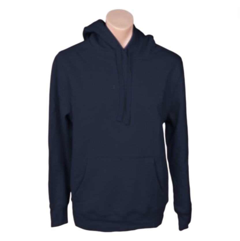 CHAMPION Men's Tonal Script Hoodie, Size 2XL, Cotton, Blue Navy (BLU), MT00