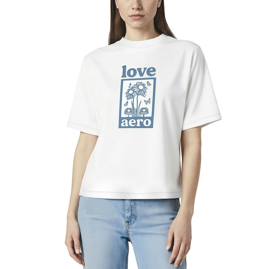 AEROPOSTALE Women's Tee, Size S, 100% Cotton, White. NB: minor stain.