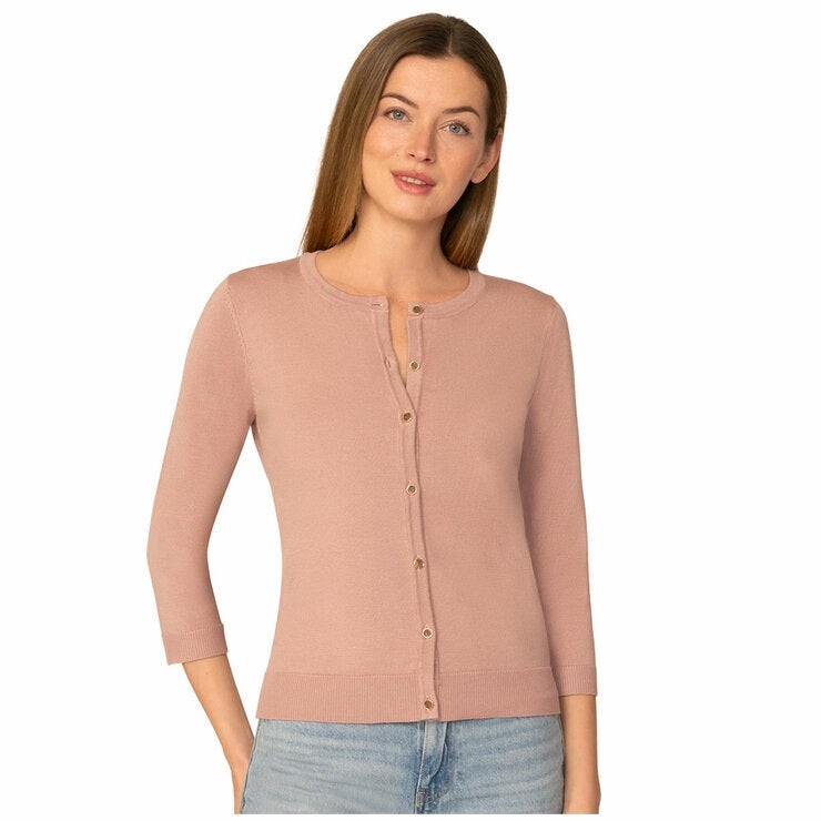 CABLE&GAUGE Women's Cardigan, Size S, Blush Pink. stains (shop soil).