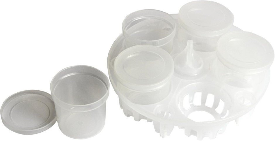 INSTANT POT Pressure Sterilising Rack And Yoghurt Set, Incl: 1x Rack & 5x R