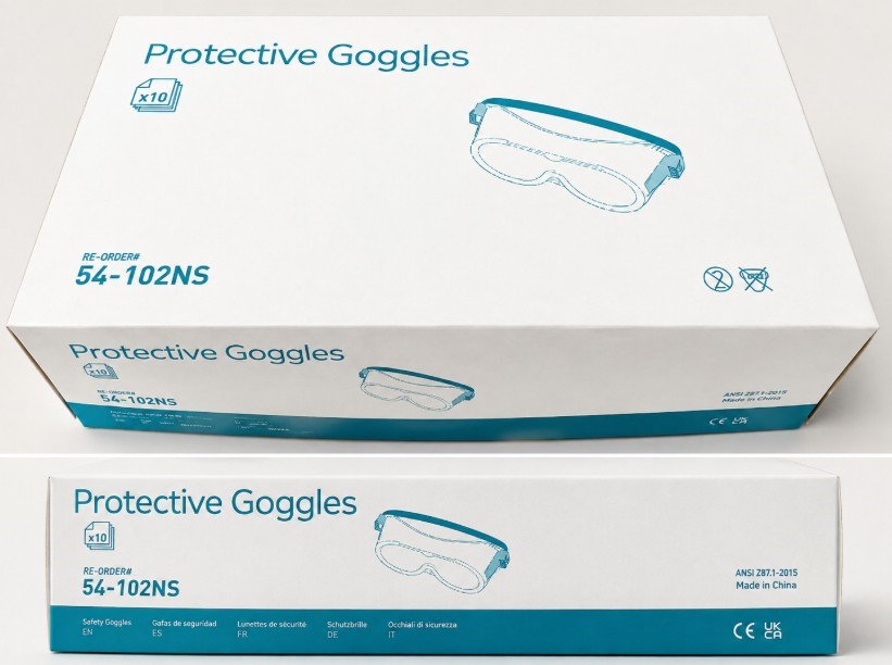 20 x MULTIGATE Full Safety Cover Goggle For Chemical & Dust Protection, Cle